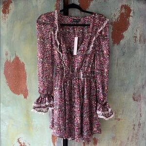 For Love And Lemons Floral Lace Dress